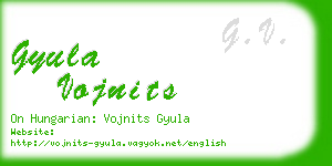 gyula vojnits business card